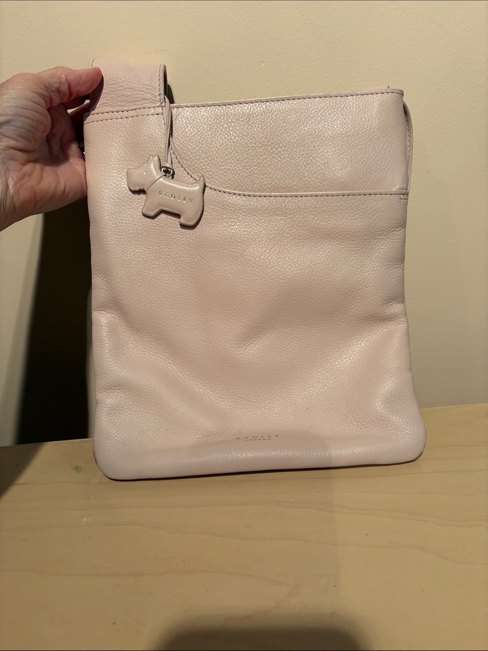London Soft Leather Pale Pink Crossbody Bag
